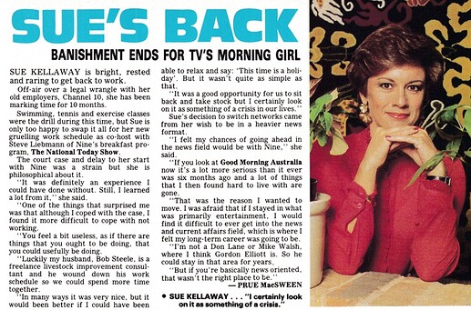 Today - Sue Kellaway