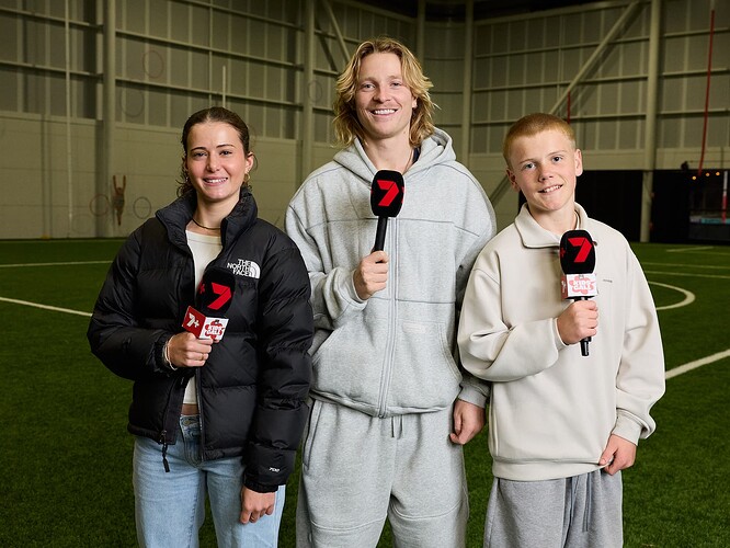 7AFL Kids Call Indie Axup Cody Weightman Ned Bolton live and free on 7plus Sport (2)