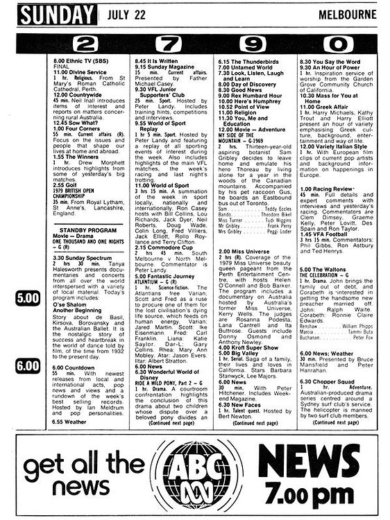 Classic TV Listings TV History Media Spy
