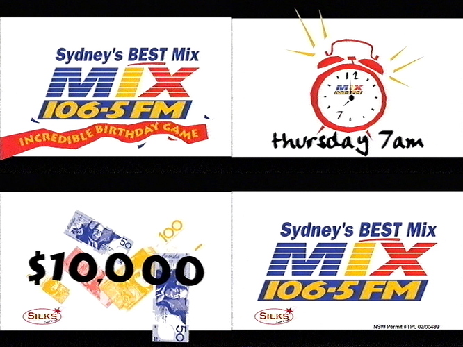 Mix106.5IncredibleBirthdayGameTVCsJanuary2002