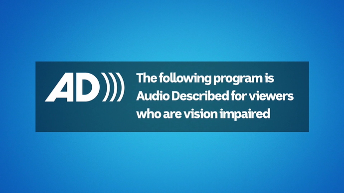 ABC-TV - Viewer Advisory, Audio Described Programming for the Visually Impaired (June 2020)