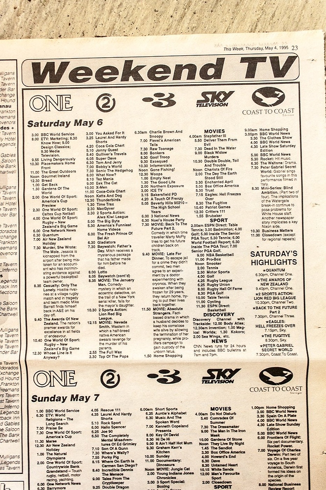 Classic NZ TV Listings TV History Media Spy