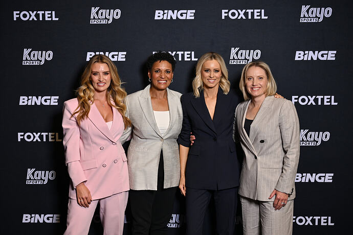 2027_UPFRONT_FOXTELMEDIA_Photo_0052_Grace Hayden, Mel Jones, Megan Barnard and Alyssa Healy