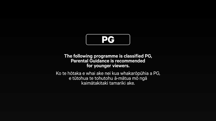 Audience advisory - PG