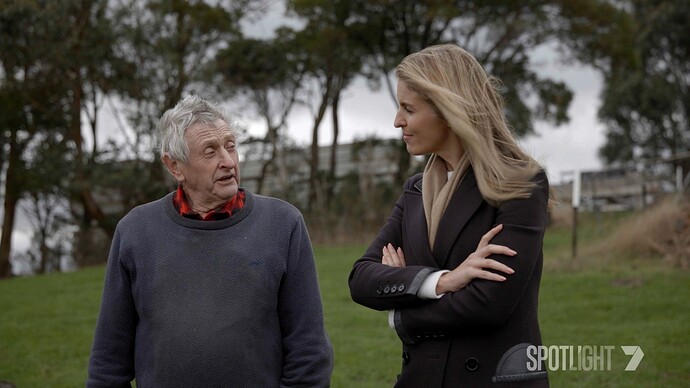 7NEWS Spotlight - Gippsland local Syd White and 7NEWS Spotlight reporter Ashlee Mullany