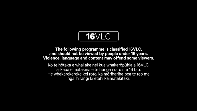 Audience advisory - 16-VLC