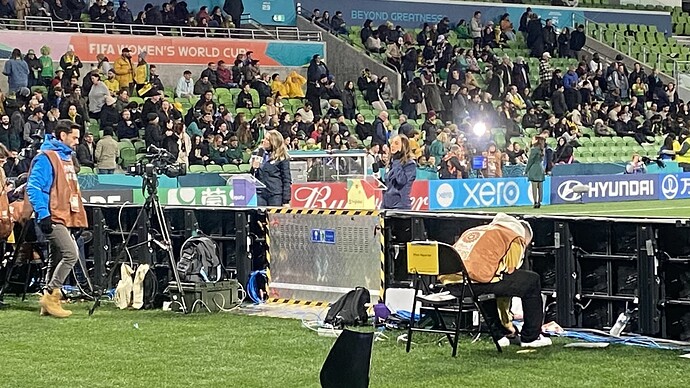 Pitch side positions at Melbourne Rectangular Stadium at the FIFA Women's World Cup 2023