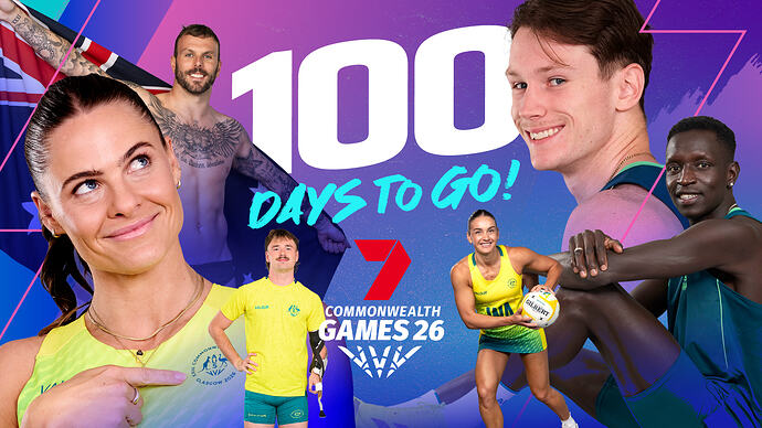 100 Days to Go until Glasgow 2026 Commonwealth Games on Seven and 7plus Sport