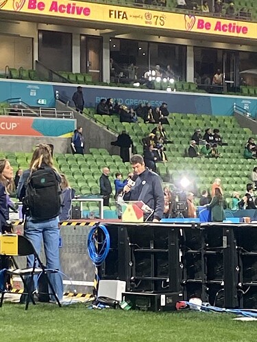 Pitch side positions at Melbourne Rectangular Stadium at the FIFA Women's World Cup 2023
