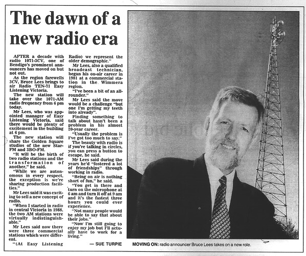 BEA Star FM 8Oct99 Article
