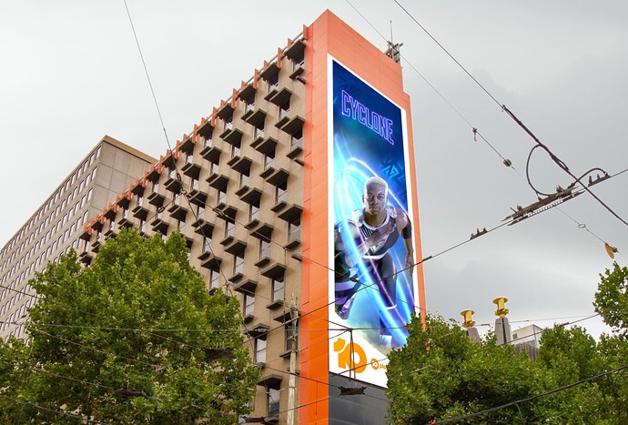 3DA Billboard Bourke Street Melbourne - CYCLONE