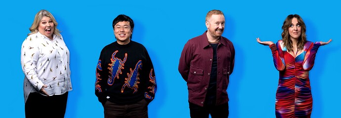 Urzila Carlson, Aaron Chen, Luke McGregor and Gillian Cosgriff, Thank God You're Here. Episode 4.