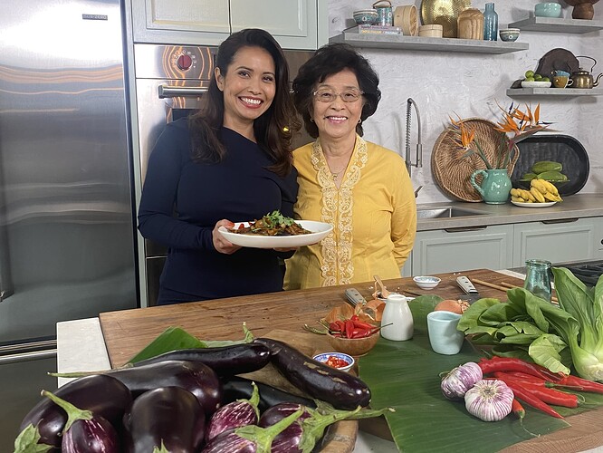Clarissa and her mum make Nyonya eggplatn stir fry