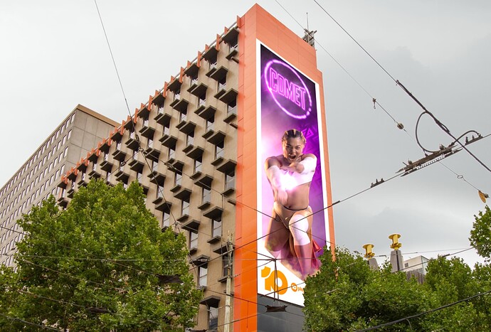 3DA Billboard Bourke Street Melbourne - COMET
