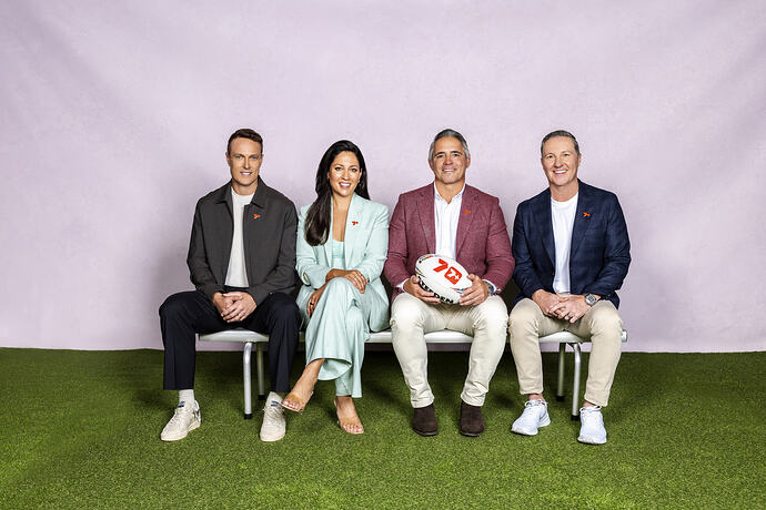 Matt Shirvington, Mel McLaughlin, Corey Parker and Matt White - Rugby Leauge World Cup 2026 on Seven_2