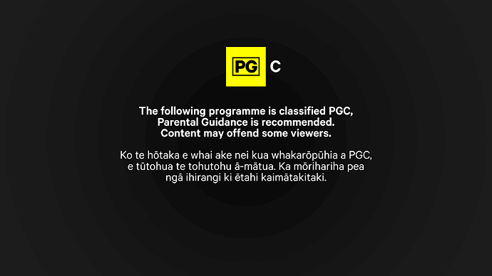 Classification/audience advisory - PG-C