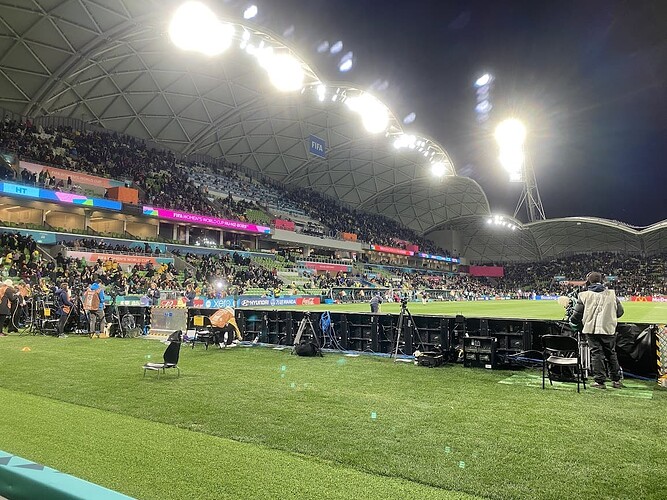 Pitch side positions at Melbourne Rectangular Stadium at the FIFA Women's World Cup 2023