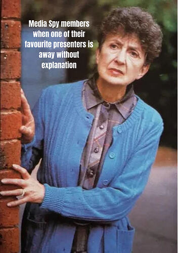 Media Spy members when one of their favouritepresenters is away (1)