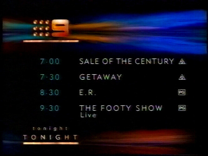 Nine's Thursday Night Lineup - TCN-9 16/7/1998