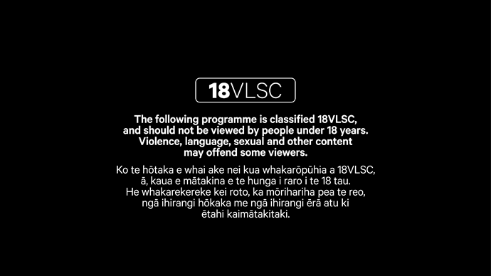 Audience advisory - 18-VLSC