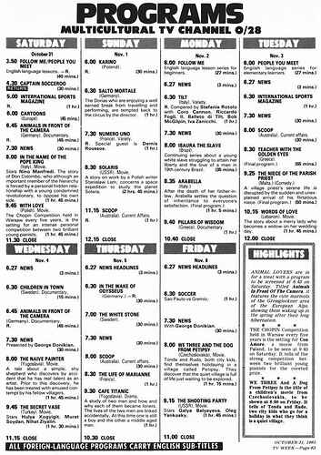 SBS 1981 10 31 to 1981 11 06 TVW