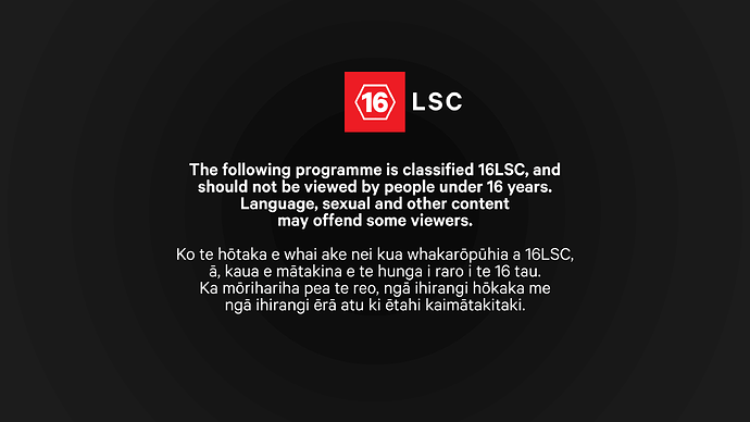 Classification/audience advisory - 16-LSC